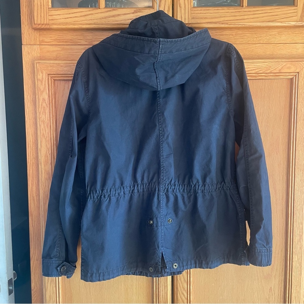 J.Crew chino Navy Hooded Jacket womens size medium - Picture 5 of 7